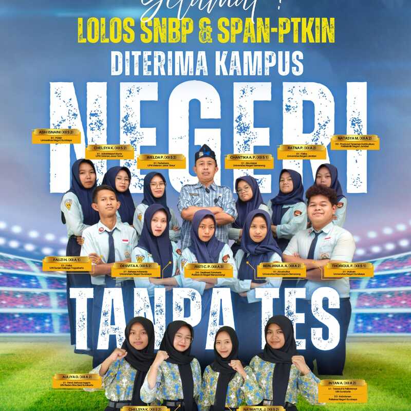 Banyak siswa SMANSI yang diterima Kampus Negeri tanpa tes (menggunakan nilai rapor)